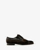 Men's blucher shoes in brown croc