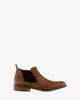 Herrenschuhe im chelsea-stil aus braunem leder - made in spain -