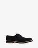 Herrenschuhe im oxford-stil aus schwarzem rauleder - made in spain -