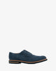 Oxford shoes in blue split leather