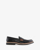 Men's moccasins in black leather