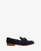Mokassin aus marineblauem rauleder - made in spain -