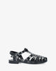 Black plastic water sandals