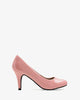 Elegant pink patent pumps