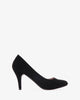 Buty salonowe retro w simil nobuck czarnym