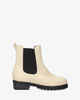 Bottine en simili cuir beige