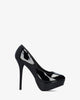 Décolleté in vernice nera con tacco da 14 cm