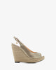 Chaussures compensées en soft doré