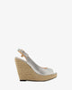 Chaussures compensées en soft argent