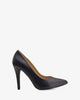 Heeled shoes in navy faux leather
