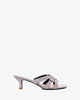 Mules aus velourlederimitat in lila