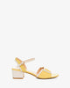 Yellow faux leather sandals