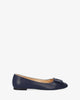 Flat ballerinas in navy faux leather