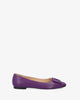 Flat ballerinas in purple faux leather