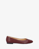 Burgundy faux leather ballerina