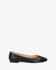 Black coloured faux leather ballerina