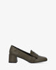 Mocassins en simili cuir vert