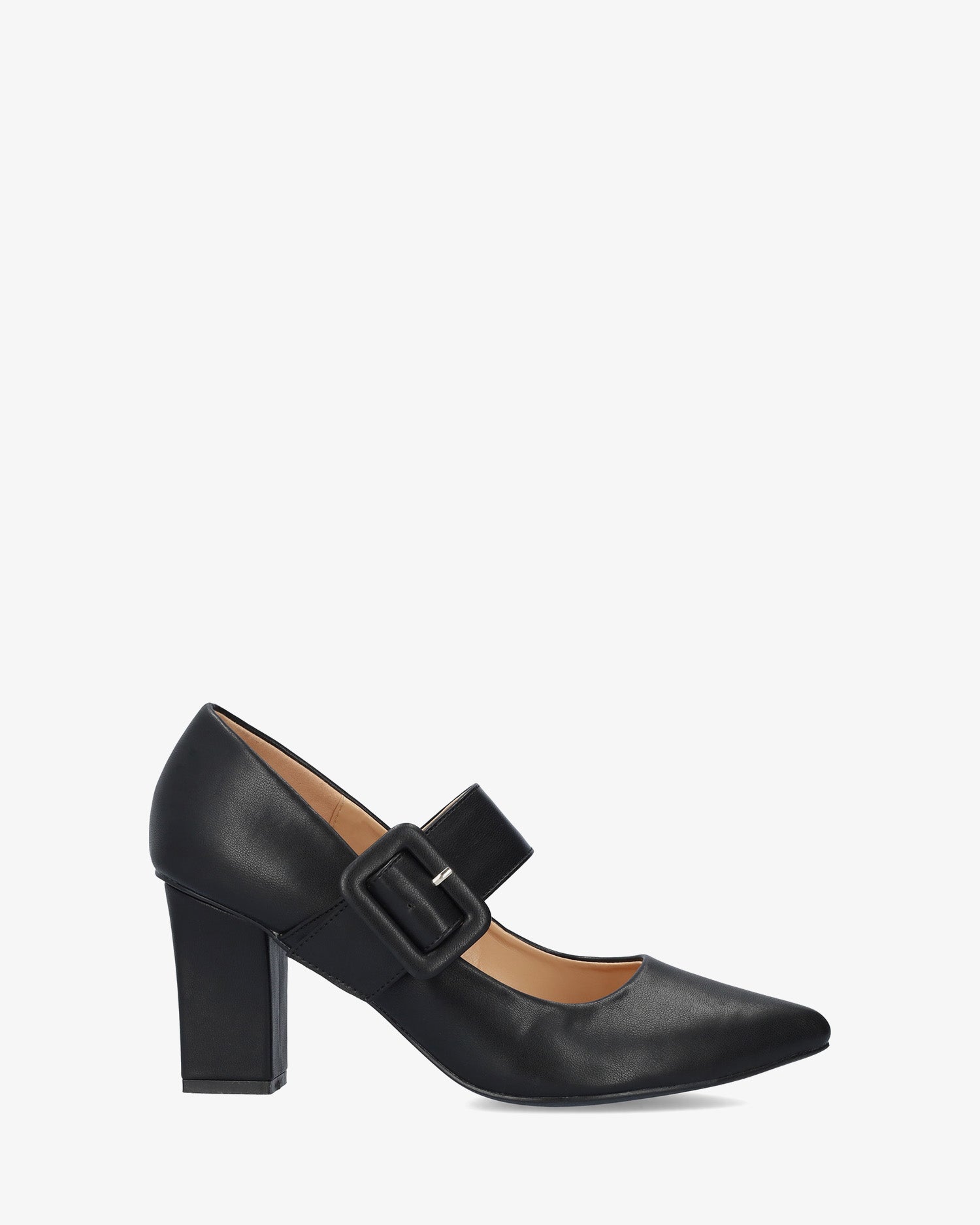 Classic pumps in black faux leather