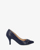 Heeled shoes in navy faux leather