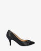 Heeled shoes in black faux leather