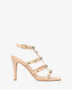 Soft nude coloured hig heels sandals