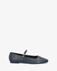 Flat navy ballerinas made in soft faux leather