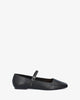 Flat black ballerinas made in soft faux leather