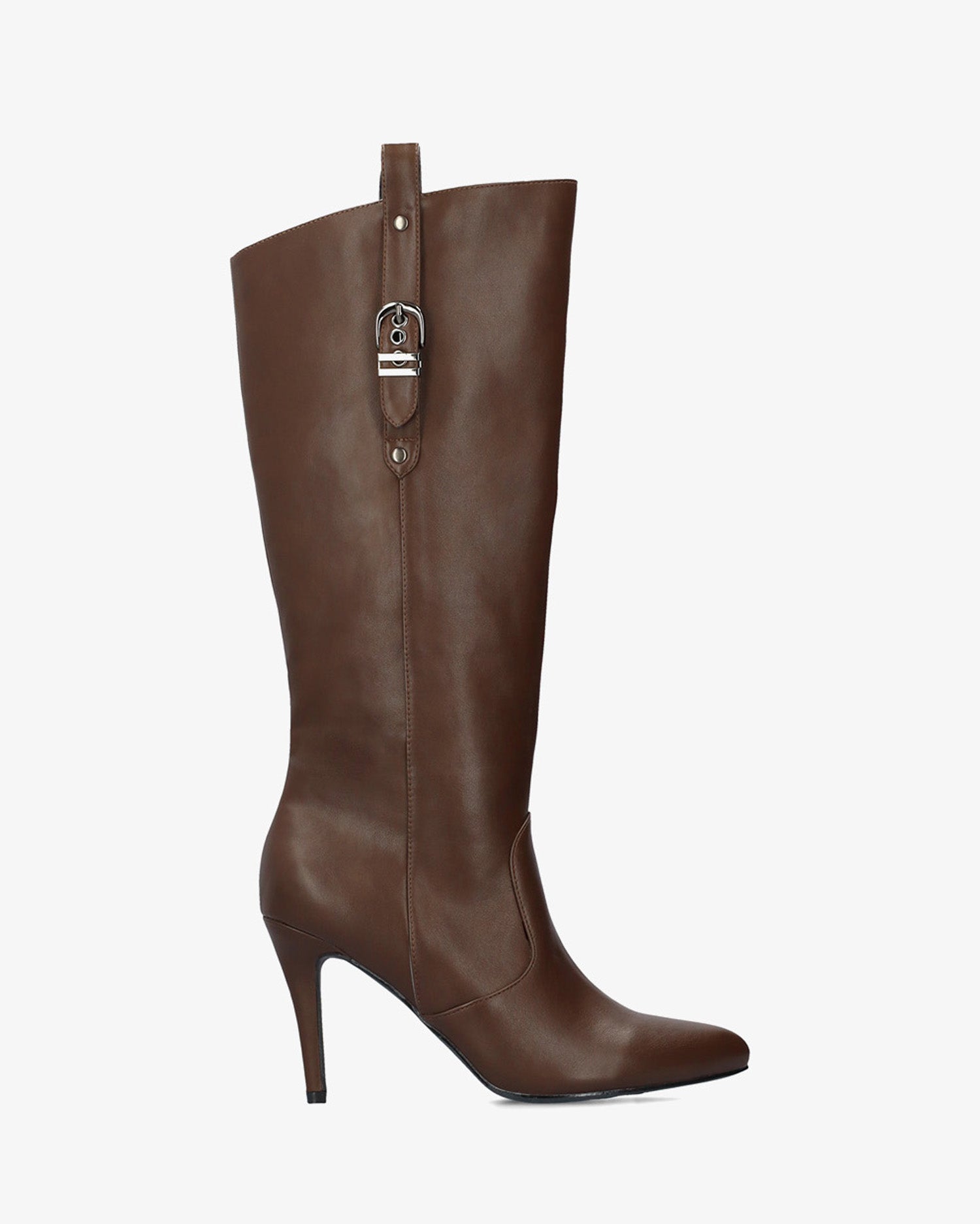 Botte haute à talon soft marron – Andypola - Main Image