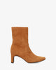 Wysokie botki w imitacji zamszu w kolorze camel
