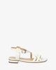 Soft white flat sandals