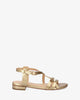 Soft gold flat sandals