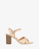 Sandalia en soft maquillaje con tacón cuadrado