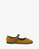 Camel earth velvet ballet flats