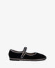 Charcoal black velvet ballet flats