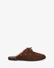 Offener Loafer aus Velourslederimitat in Braun