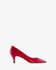 Pumps in red nappa leather