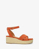 Brick suede wedge espadrille
