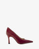 Stilettos in purple leather