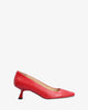 Heeled shoes in red leather