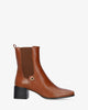 Stiefeletten aus leder in cognac
