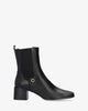 Stiefeletten aus schwarzem leder