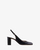 Slingback stilettos in black nappa leather