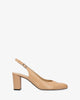 Slingback stilettos in nude nappa leather