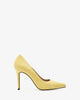 Chaussures à talons en cuir daim jaune