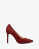 Heeled shoes in burgundy suede