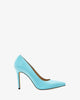 Chaussures à talons en cuir cuir bleu ciel