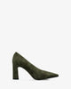 Stilettos in kaki split leather
