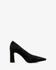 Stilettos in black split leather