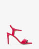 Sandales en cuir fuchsia