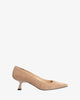 Heeled shoes in taupe suede